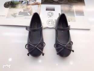 吉象路新款童鞋 简约蝴蝶结中大童女童四季鞋儿童百搭单鞋83-092