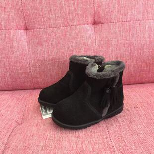 吉象路新款冬靴子女小童韩版时尚百搭超柔软加绒靴95-295