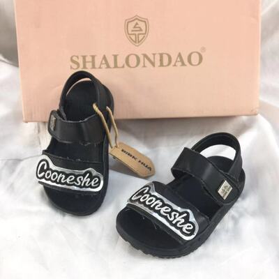 沙龙岛  夏季时尚 中小童男童百搭魔术贴防滑露趾凉鞋 82012