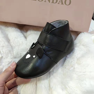 吉象路新款冬靴子女小童韩版时尚百搭超柔软加绒靴子85-237