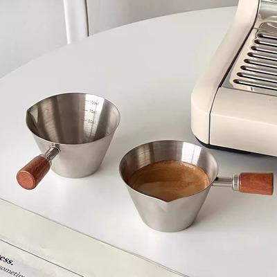 不锈钢咖啡萃取杯带刻度浓缩量杯