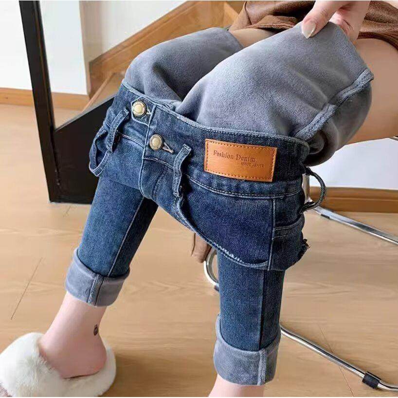 黑色窄版直筒牛仔裤女2025年秋季新款小个子显瘦九分法棍烟管裤子