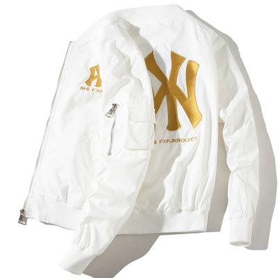 飞行员夹克加厚百搭风刺绣棒球服