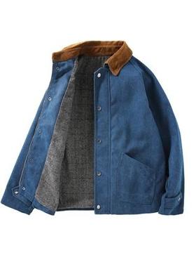 pureピュア 重磅水洗 帆布呢料 双层保暖特厚实 工装猎装加绒夹克