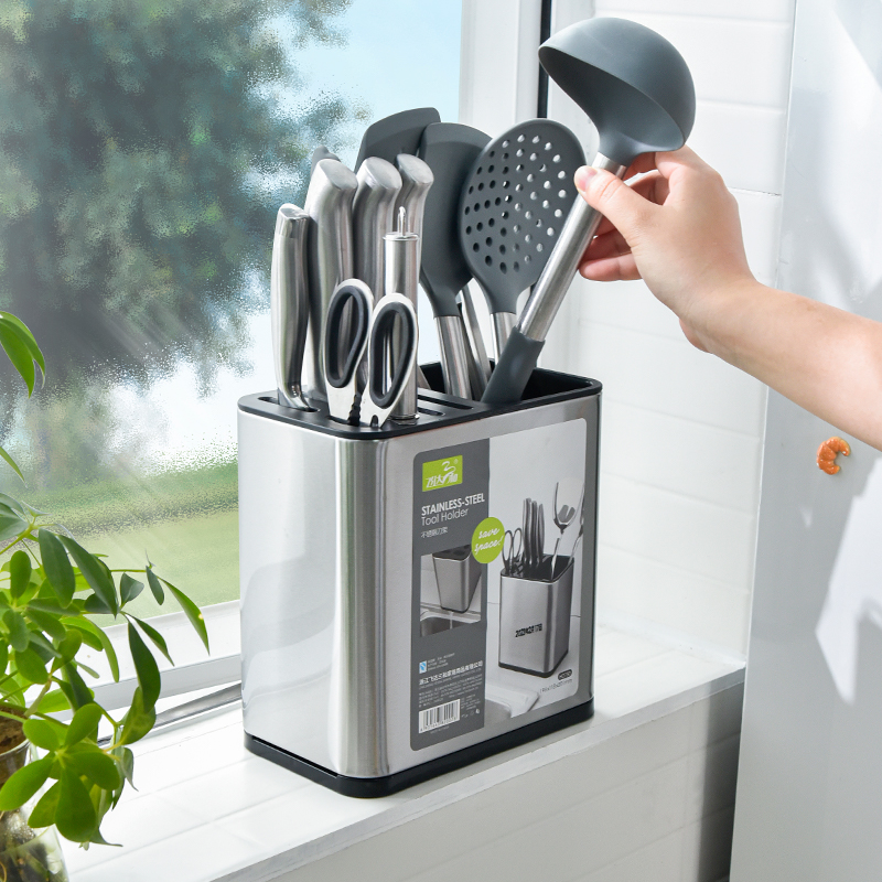 不锈钢刀具筷子锅铲勺收纳沥水架