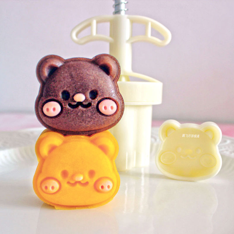 立体可爱熊仔绿豆冰糕食品级模具