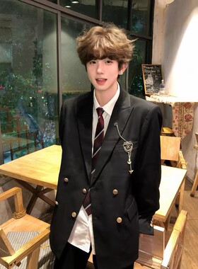 【刺篇】dk制服原创学院风男生西服上衣西装外套毕业成人礼套装