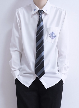 【刺篇】原创JK/DK制服正版日系长袖黑白色刺绣衬衫男女秋冬新款