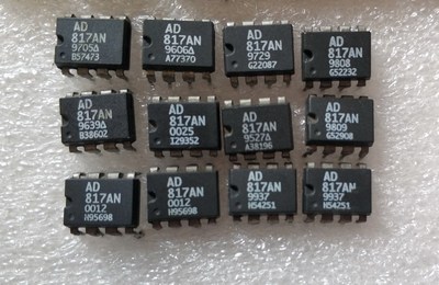 单运放AD817AN PDIP封 单通道运算放大器原装拆机 进口8直插脚