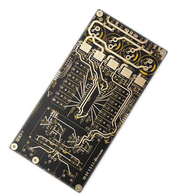 基于TDA1541 纯解码板，走线镀金，金丝版,第二版 镀金板PCB