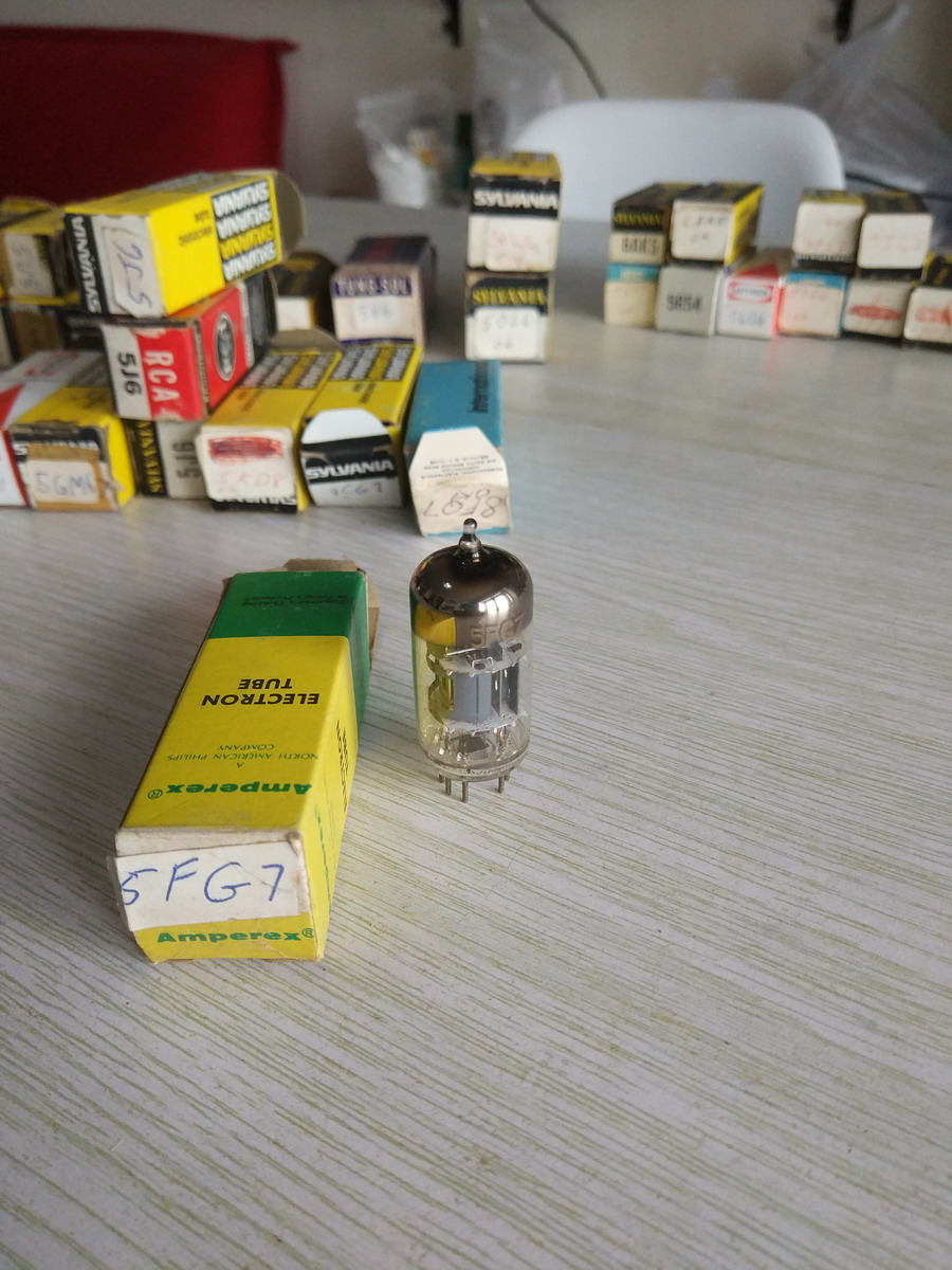 美国Amperex安普雷斯 5FG7电子管 带盒装 一只