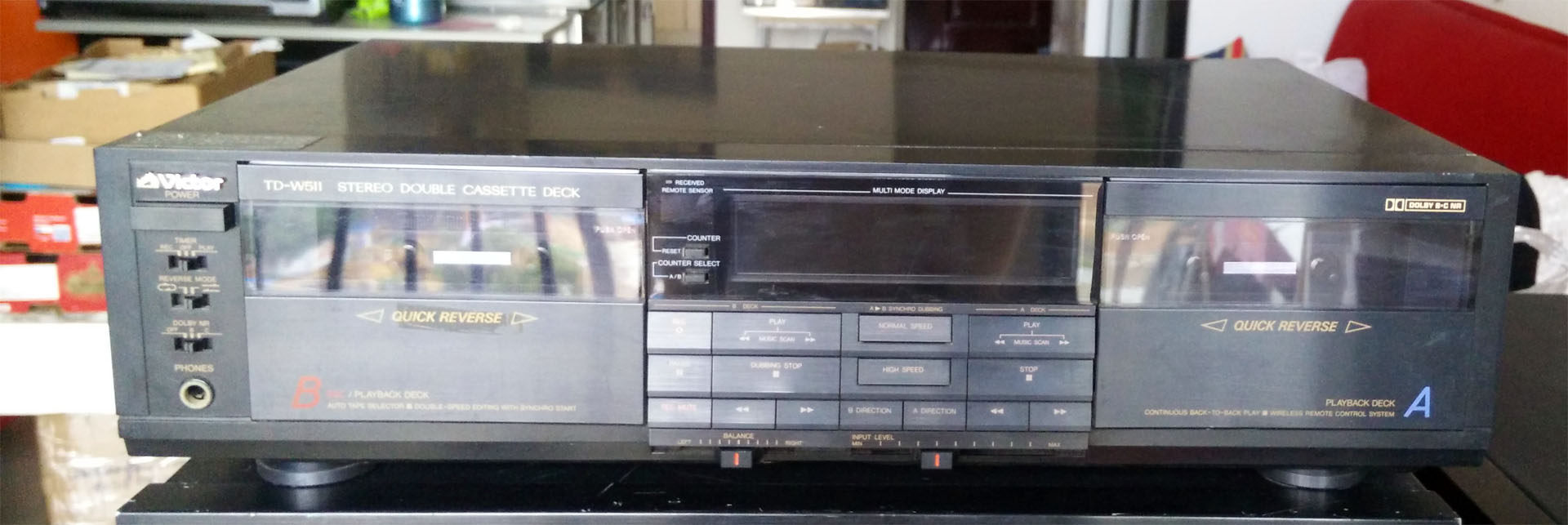 日本原装胜利Victor TD-W511 双卡座 100V