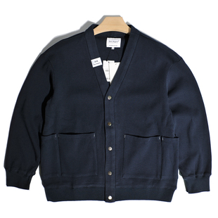 夹克宽松外套 复古港风多口袋V领卫衣开衫 重磅华夫格山系工装 美式