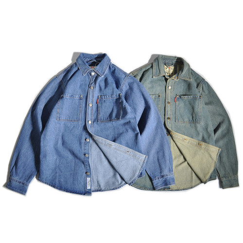 Cityboy日系水洗牛仔衬衫