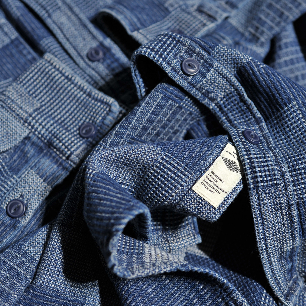 重磅古着老织机百家布Vintage老花衬衫日系复古阿美咔叽提花外套,男装,衬衫,淘宝优惠券,粉丝福利购,淘宝优惠卷