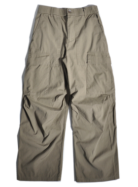 秋美式复古立体廓形宽松直筒多口袋工装裤日系阔腿山系伞兵休闲裤