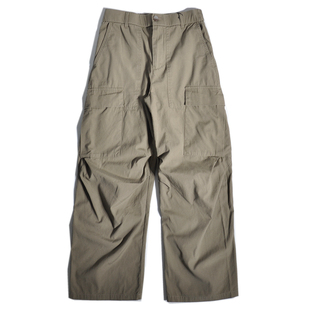 日系阔腿山系伞兵休闲裤 裤 复古立体廓形宽松直筒多口袋工装 秋美式