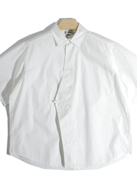 新中式中国风CityBoy宽松廓形港风唐装盘扣短袖衬衫休闲衬衣男潮