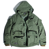 山系工装 M65冲锋棉衣服日系机能多口袋宽松休闲保暖连帽外套 美式