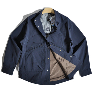 休闲宽松翻领教练夹克外套 夹克美式 秋季 山系户外机能风大口袋工装