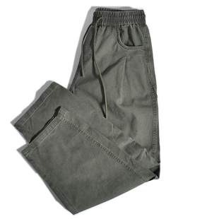 复古双褶廓形锥形休闲裤 宽松直筒美式 男 裤 美拉德弯刀阔腿伞兵工装