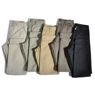 百搭美式 裤 复古阿美咔叽纯棉小直筒Chino休闲裤 小脚工装 修身 经典