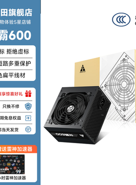 金河田龙霸600W电源台式机箱电脑主机非模组ATX电源500W峰值700W