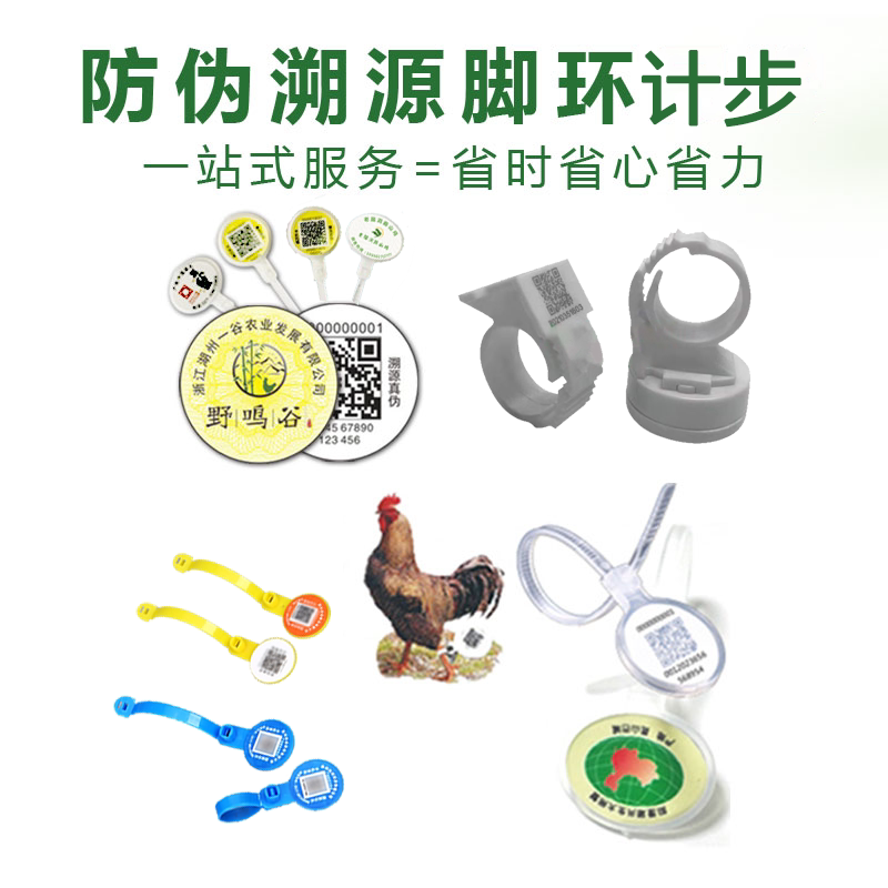 二维码跑步鸡脚环计步器定制溯源定做卡扣耳标养殖家禽猪牛羊鸭鸡