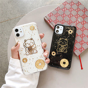 手机壳6pro 5K金箔4se findx6 新年招财猫OPPOReno14 3pro保护套Ace2