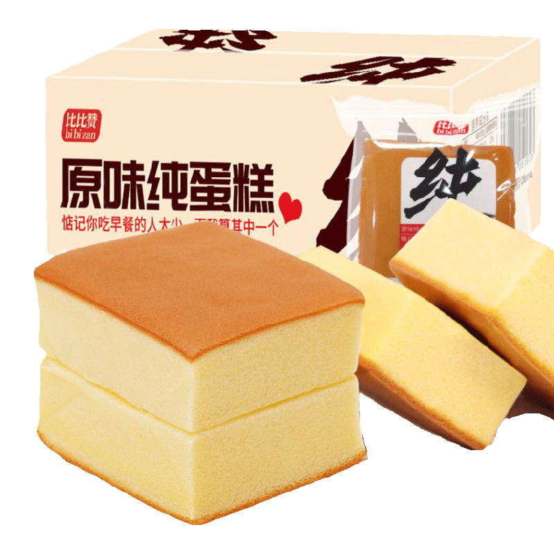比比赞纯蛋糕面包整箱早餐懒人速食营养鸡蛋糕类零食小吃休闲食品