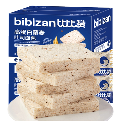 比比赞无边高蛋白藜麦吐司420g