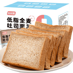 比比赞低脂全麦面包整箱早餐粗粮黑麦代餐饱腹吐司休闲零食【农】