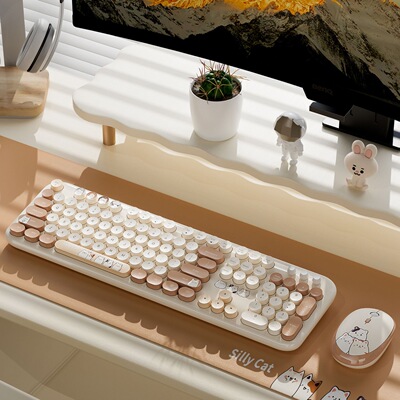 摩天手Silly Cat无线键盘鼠标套装商务办公电脑笔记本一体机键鼠