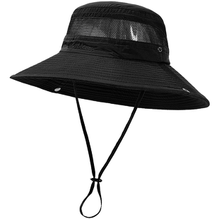 遮阳帽子男夏季防晒男士登山旅游男款渔夫薄款透气钓鱼户外太阳帽