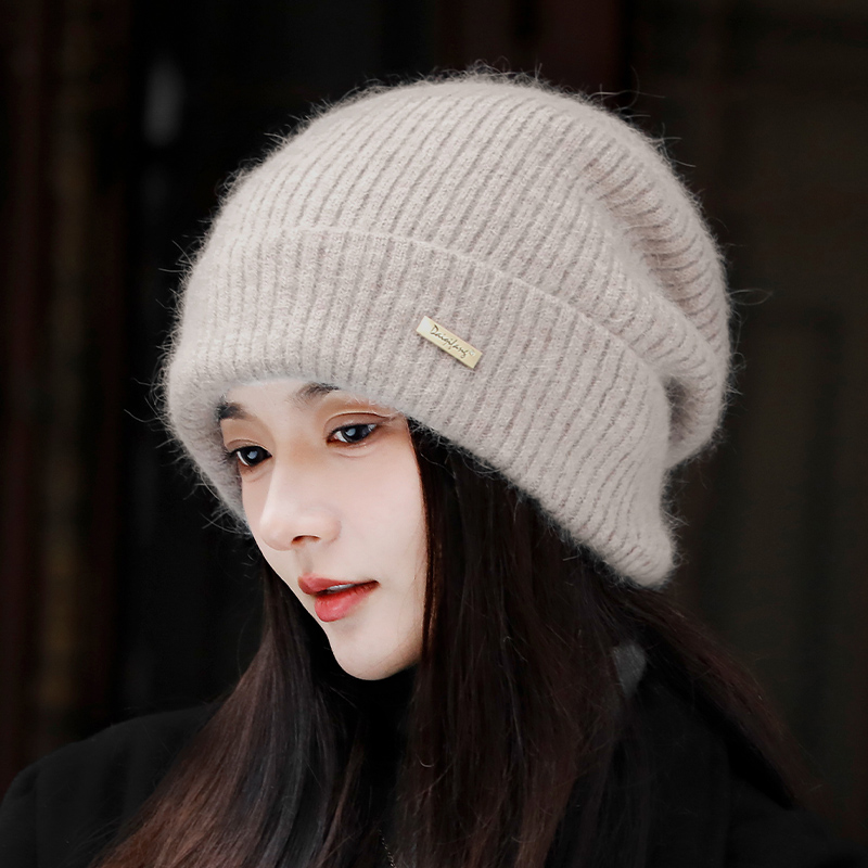 毛线针织帽休闲女士秋冬宽松