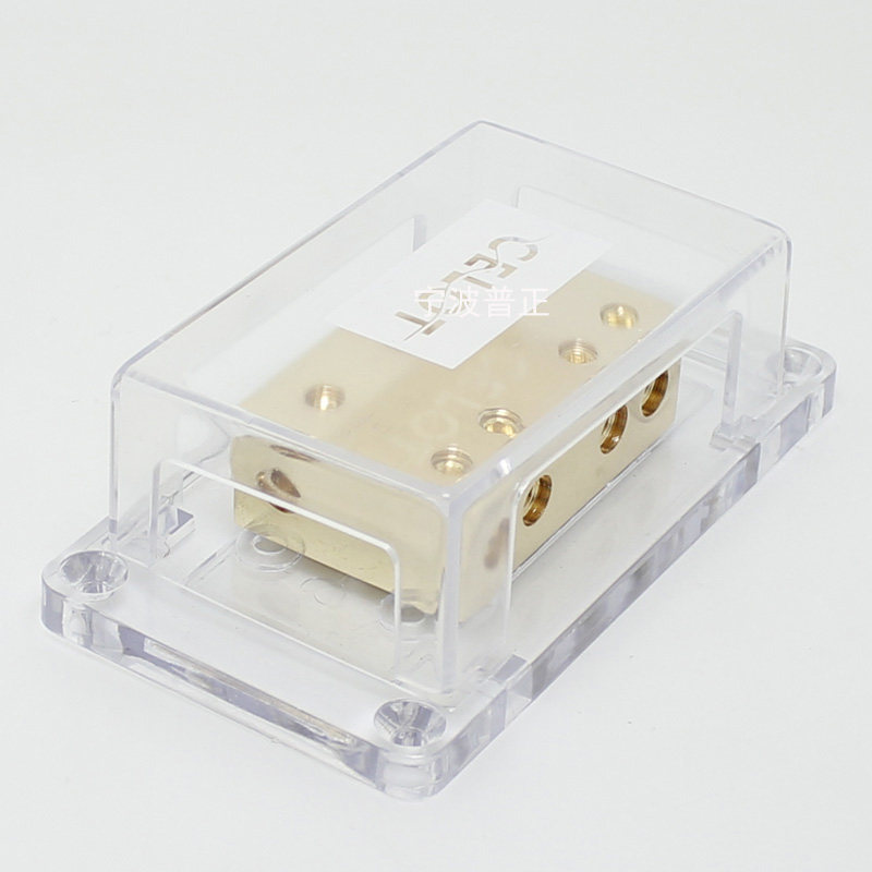 汽车多路免压式集成分线器 改装接线桩头 1分6接线头配透明罩