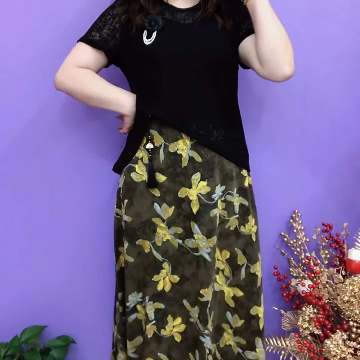 夏季时尚气质女加肥加大码圆领短袖流苏假两件碎花连衣裙宽松显瘦