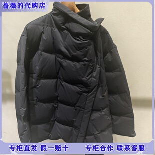 LESS国内专柜代购2025冬白鹅绒休闲方格混纺羽绒服2PAC17780-3695