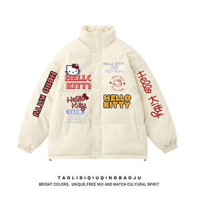 美式凯蒂猫HelloKitty棉衣外套情侣面包棉服