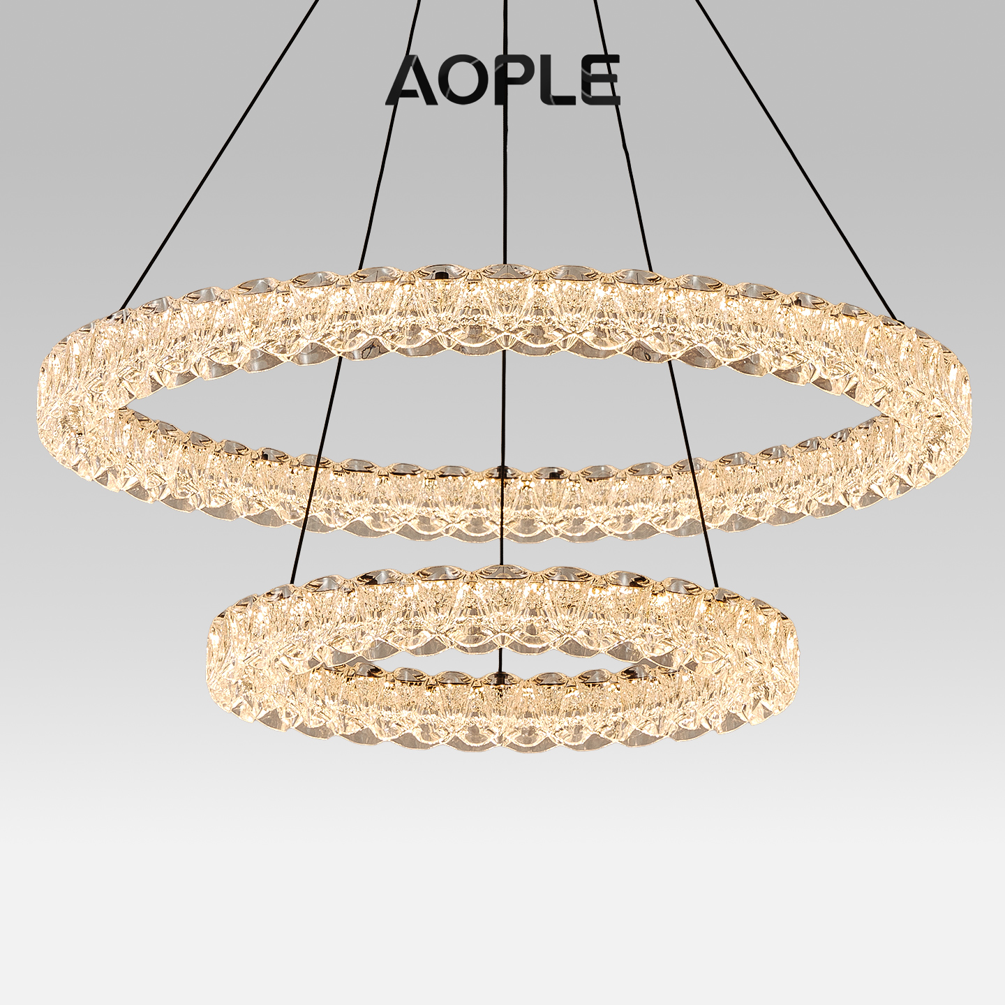 AOPLE轻奢简约双层圆环吊灯