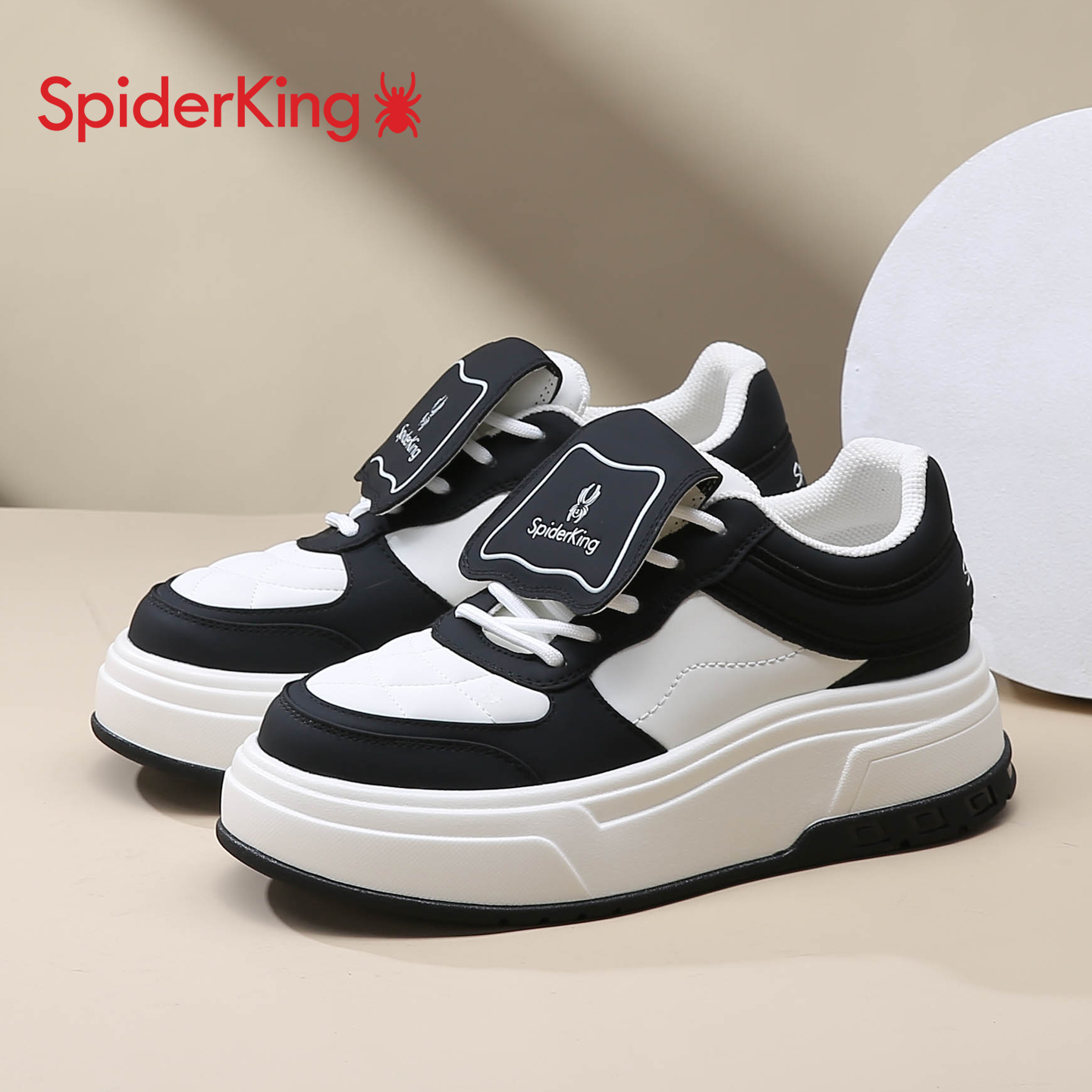 蜘蛛王官方旗舰店厚底休闲板鞋女