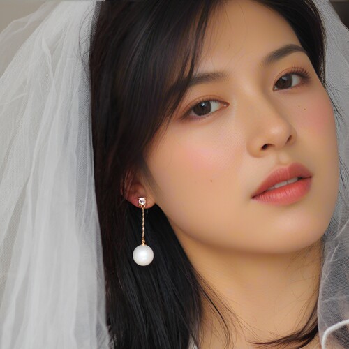 韩国长款优雅点睛大号贝珠耳环高级感女神百搭925银针轻奢珠宝女