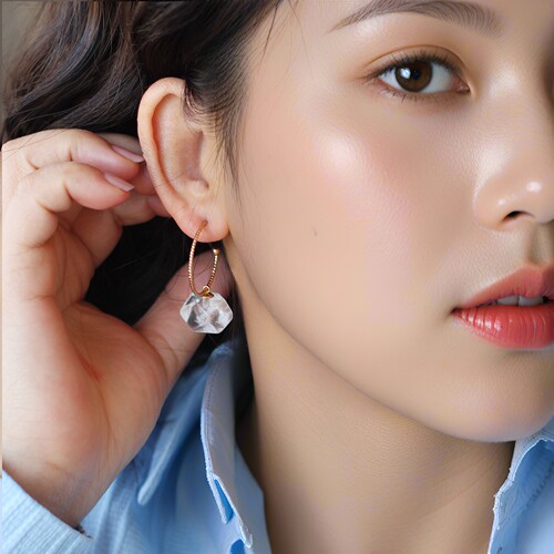 D复古风Vintage Jewelry中古首饰古琉璃刻面优雅耳饰珠宝氛围感