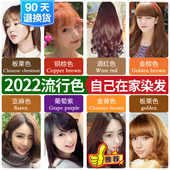 五倍子天然植物染发剂2024流行色男士 栗棕色纯自己在家染发膏显白