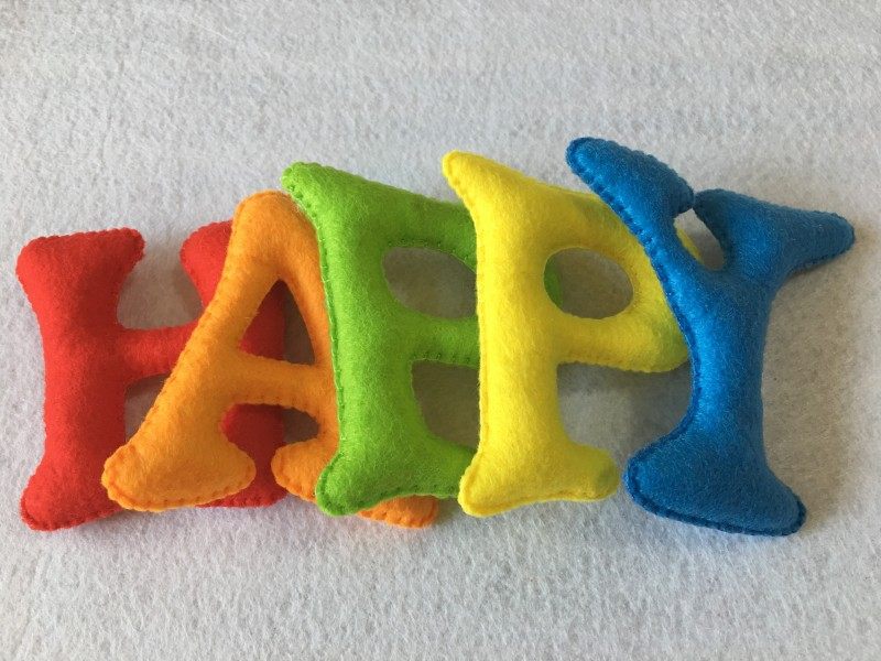 不织布幼儿园手工作业 婴儿百天拍照道具/数字字母装饰成品happy