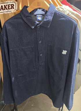 UNDEFEATED五条杠夏季多口袋宽松复古工装长袖衬衫UC51GLT04M