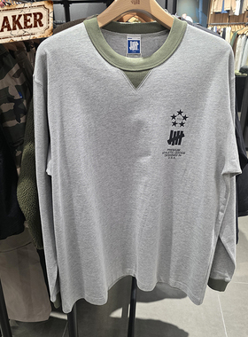 UNDEFEATED五条杠秋季潮流美式复古男长袖星星纯棉T恤UC43GLS03M