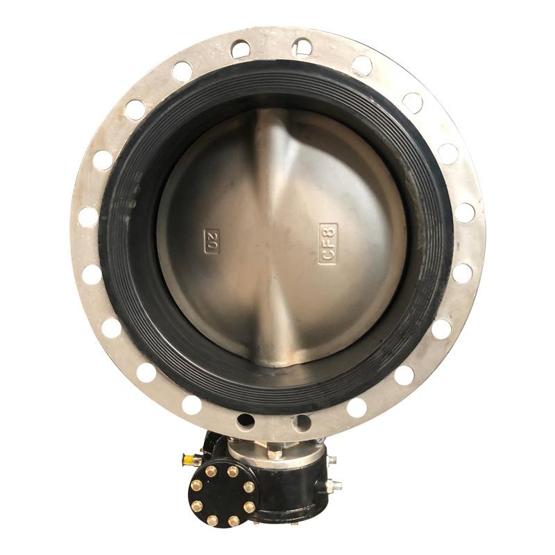 不锈钢双法兰蝶阀蜗轮手动脱硫软密封蝶阀厂家天津D341X-10/16P