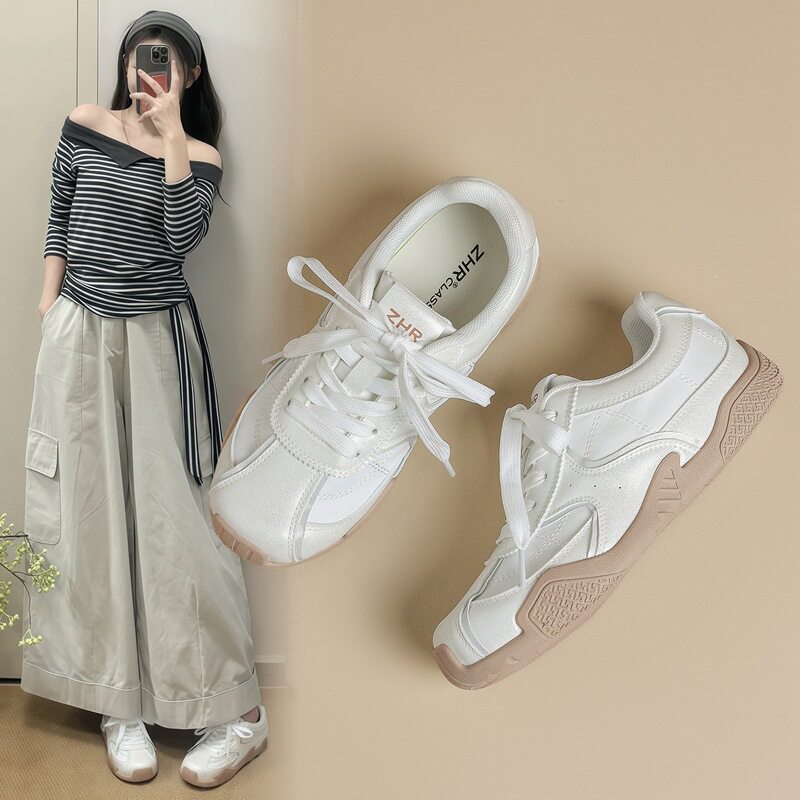 zhr则则复古德训鞋女内增高春秋新款舒适时尚百搭运动鞋休闲鞋子