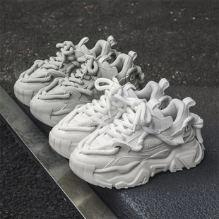 ZHR则则情侣同款厚底老爹鞋女新款复古潮流前卫百搭运动休闲鞋子